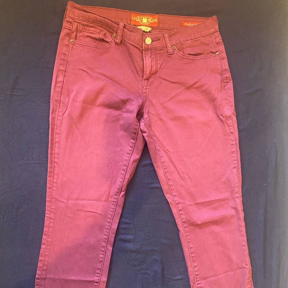Lucky Brand Women's Capris in Deep Burgundy